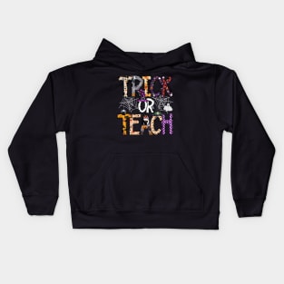 Trick or Teach Teacher Halloween Kids Hoodie